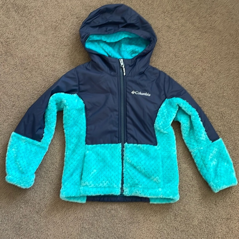 Columbia kids fleece and overlay jacket size 6/6x